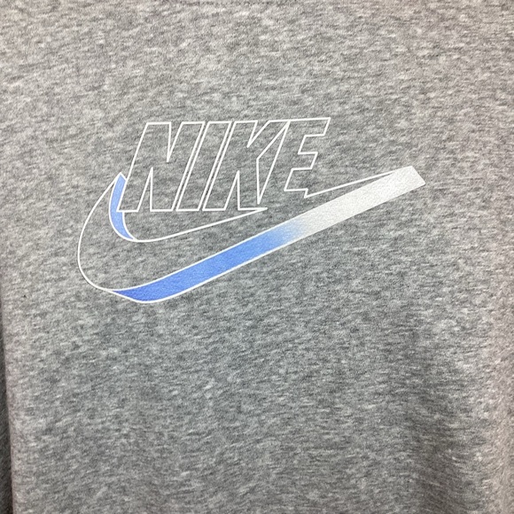 Nike Swoosh Crew Neck Pullover Sweatshirt Unisex Gray - Picture 3 of 9